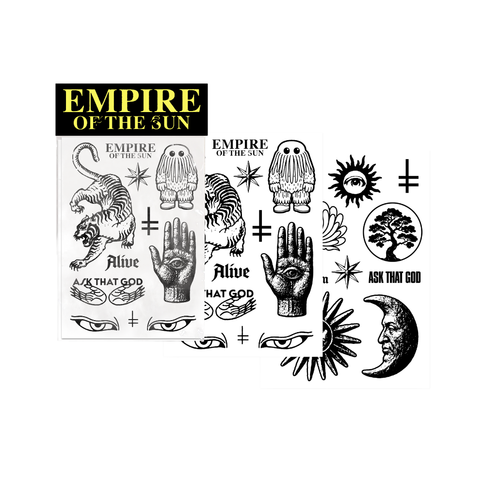 Ask That God Temp Tattoo Sheet Set